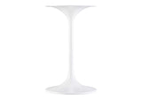 EEI-6745-WHI-TRA Lippa 20" Round Faux Travertine Side Table By Modway