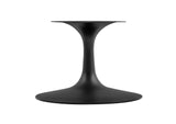 EEI-6751-BLK-TRA Lippa 36" Round Faux Travertine Coffee Table By Modway
