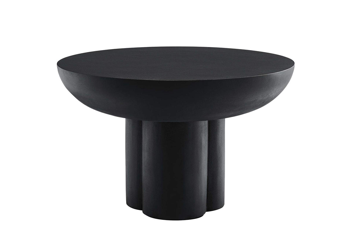 EEI-6760-BLK Caspian Round Concrete Coffee Table By Modway