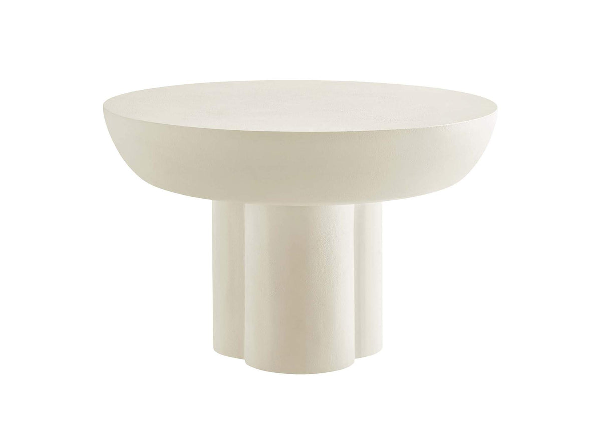 EEI-6760-WHI Caspian Round Concrete Coffee Table By Modway
