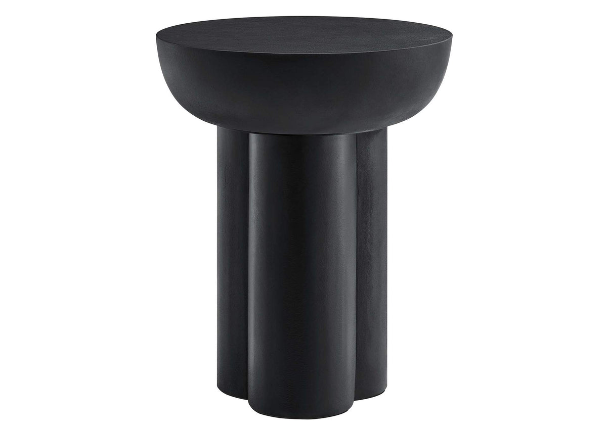 EEI-6761-BLK Caspian Round Concrete Side Table By Modway
