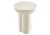 EEI-6761-WHI Caspian Round Concrete Side Table By Modway