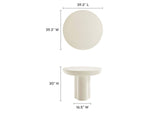 EEI-6762-WHI Caspian 40" Round Concrete Dining Table By Modway