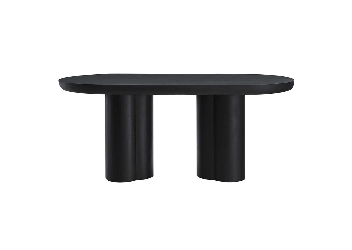 EEI-6764-BLK Caspian 72" Oval Concrete Dining Table By Modway