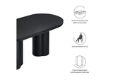 EEI-6764-BLK Caspian 72" Oval Concrete Dining Table By Modway
