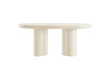 EEI-6764-WHI Caspian 72" Oval Concrete Dining Table By Modway
