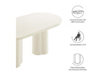 EEI-6764-WHI Caspian 72" Oval Concrete Dining Table By Modway