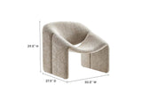 EEI-6767-KHA Vivi Chenille Upholstered Accent Chair By Modway