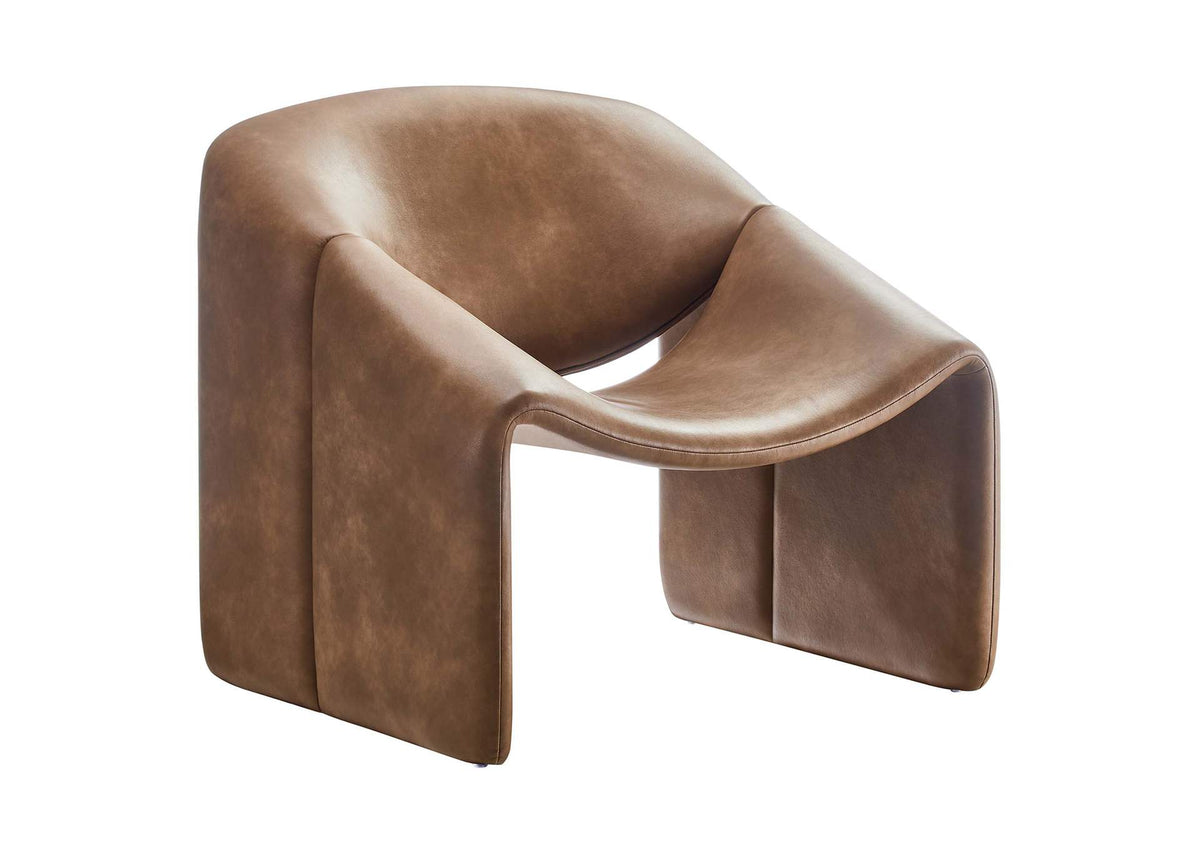 EEI-6768-BRN Vivi Vegan Leather Accent Chair By Modway