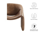 EEI-6768-BRN Vivi Vegan Leather Accent Chair By Modway