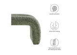 EEI-6769-BAS Dax 50. 5 Inch Chenille Upholstered Accent Bench By Modway