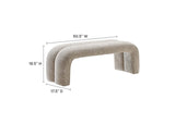 EEI-6769-KHA Dax 50. 5 Inch Chenille Upholstered Accent Bench By Modway