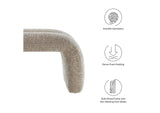 EEI-6769-KHA Dax 50. 5 Inch Chenille Upholstered Accent Bench By Modway