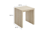 EEI-6772-TRA Mirella Faux Travertine Side Table By Modway