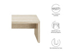 EEI-6773-TRA Mirella 62" Faux Travertine Long Bench By Modway