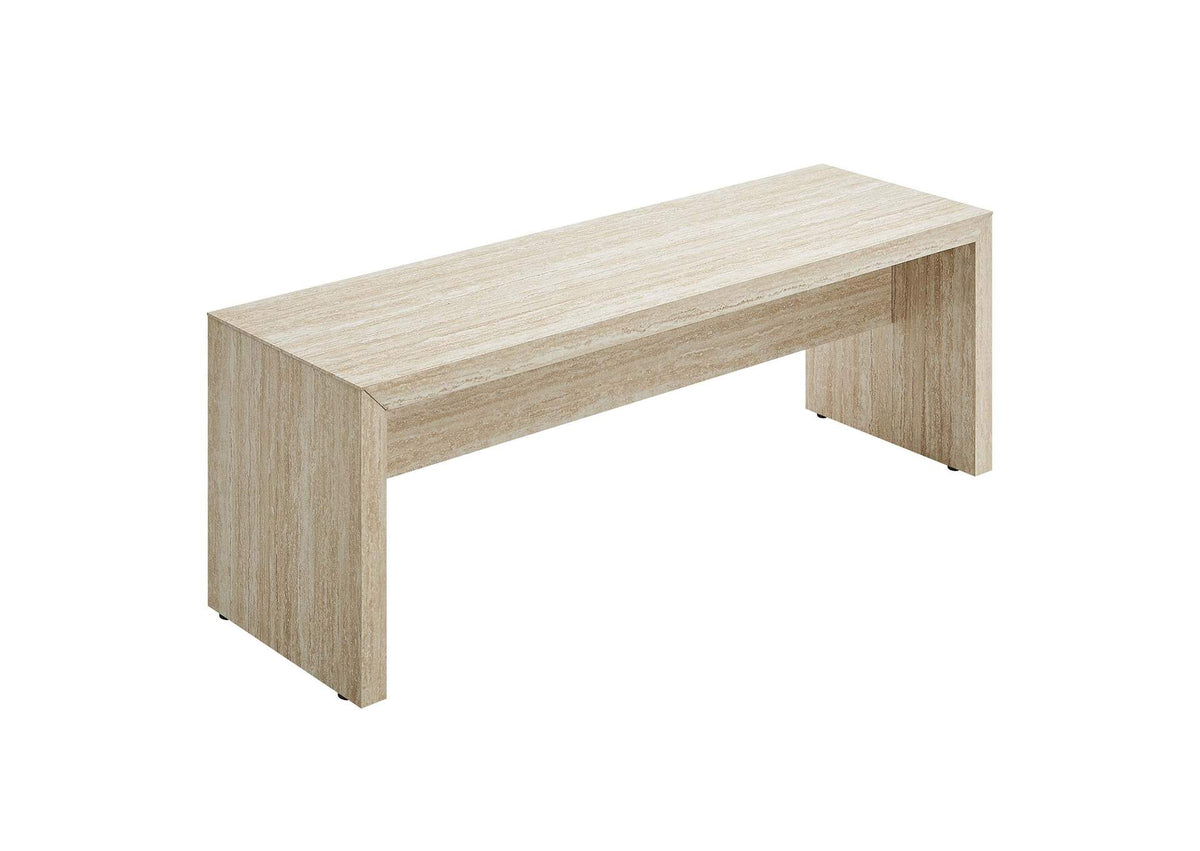 EEI-6774-TRA Mirella 53. 5 Inch Faux Travertine Bench By Modway