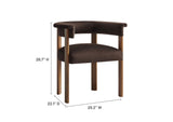 EEI-6775-CHB-DBR Imogen Performance Velvet Barrel Dining Chairs Set Of 2 By Modway
