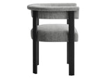EEI-6776-HEG-BLK Imogen Fabric Upholstered Barrel Dining Chairs Set Of 2 By Modway
