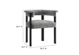 EEI-6776-HEG-BLK Imogen Fabric Upholstered Barrel Dining Chairs Set Of 2 By Modway
