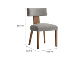 EEI-6777-HEW-DBR Nalani Fabric Upholstered Dining Chairs Set Of 2 By Modway