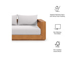 EEI-6783-NAT-LGR Tahoe Acacia Wood Outdoor Patio Acacia Wood Loveseat By Modway