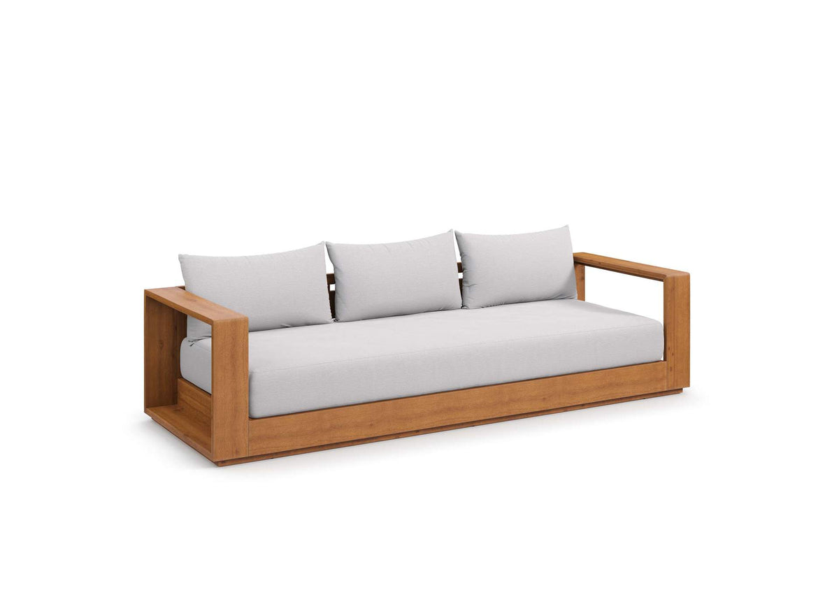 EEI-6784-NAT-LGR Tahoe Outdoor Patio Acacia Wood Sofa By Modway