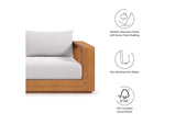 EEI-6784-NAT-LGR Tahoe Outdoor Patio Acacia Wood Sofa By Modway