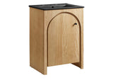 EEI-6789-OAK-BLK Appia 24" Bathroom Vanity By Modway
