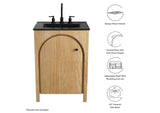 EEI-6789-OAK-BLK Appia 24" Bathroom Vanity By Modway
