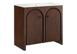 EEI-6790-WAL-WHI Appia 36" Bathroom Vanity By Modway