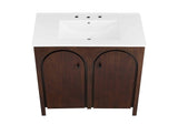 EEI-6790-WAL-WHI Appia 36" Bathroom Vanity By Modway