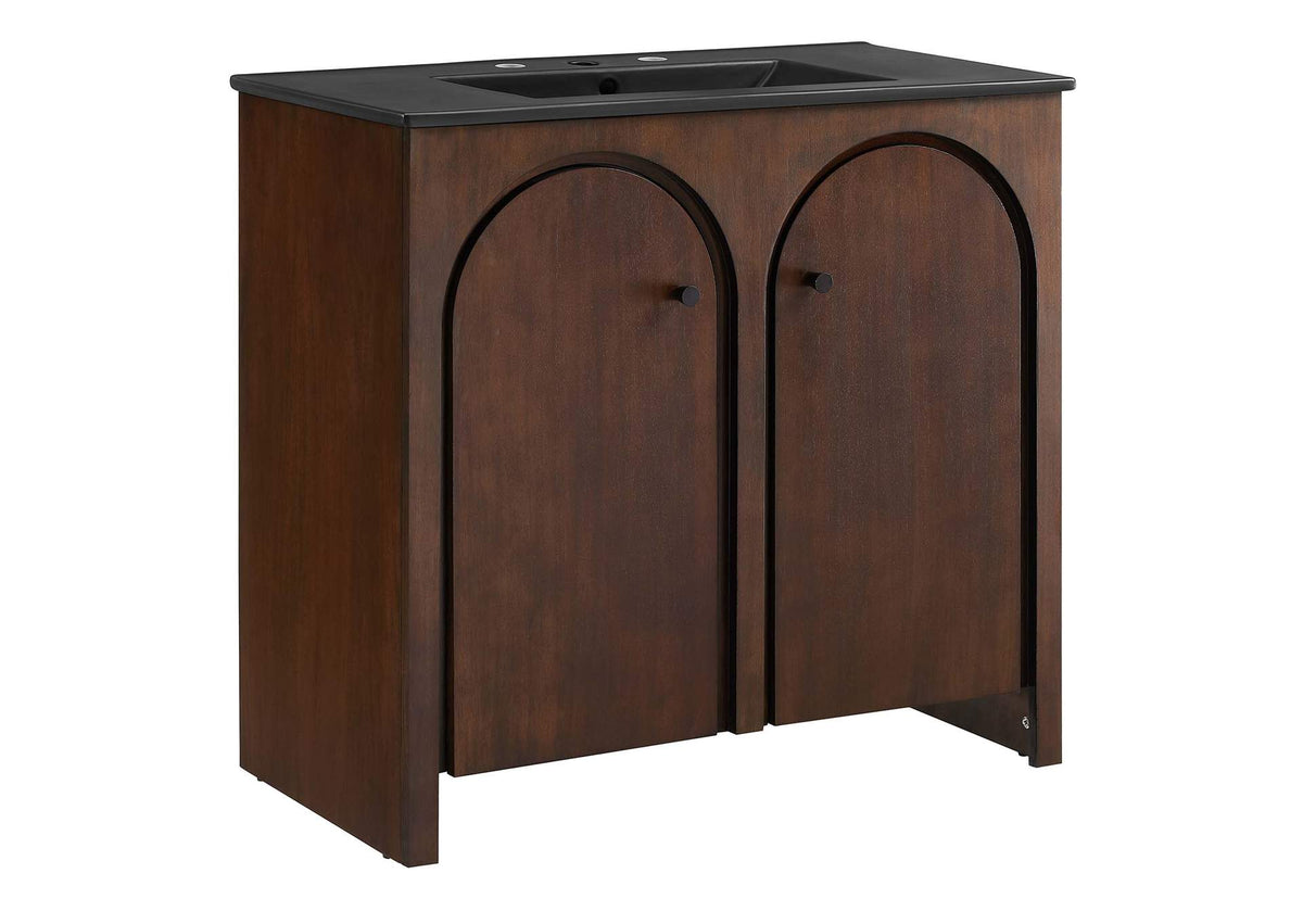 EEI-6791-WAL-BLK Appia 36" Bathroom Vanity By Modway
