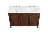 EEI-6792-WAL-WHI Appia 48" Double Sink Bathroom Vanity By Modway
