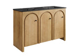 EEI-6793-OAK-BLK Appia 48" Double Sink Bathroom Vanity By Modway