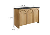 EEI-6793-OAK-BLK Appia 48" Double Sink Bathroom Vanity By Modway