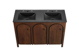 EEI-6793-WAL-BLK Appia 48" Double Sink Bathroom Vanity By Modway