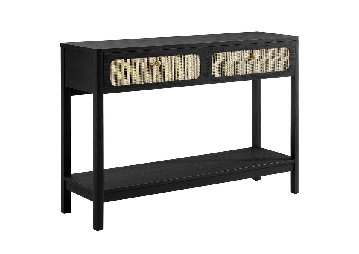 EEI-6797-BLK Chaucer Wood Entryway Console Table By Modway
