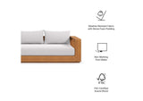 EEI-6799-NAT-LGR Tahoe 2-Piece Outdoor Patio Acacia Wood Sofa And Coffee Table Set By Modway