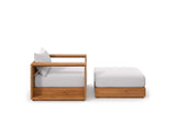 EEI-6800-NAT-LGR Tahoe 2-Piece Outdoor Patio Acacia Wood Armchair And Ottoman Set By Modway
