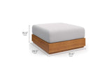 EEI-6800-NAT-LGR Tahoe 2-Piece Outdoor Patio Acacia Wood Armchair And Ottoman Set By Modway