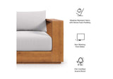 EEI-6801-NAT-LGR Tahoe 5 Piece Outdoor Patio Acacia Wood Furniture Set By Modway