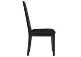 EEI-6802-BLK-BLK-BLK Arlo Vegan Leather Upholstered Faux Rattan And Wood Dining Side Chairs Set Of 2 By Modway