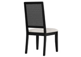 EEI-6803-BLK-BLK-HEI Arlo Faux Rattan And Wood Dining Side Chairs Set Of 2 By Modway