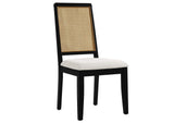 EEI-6803-BLK-NAT-HEI Arlo Faux Rattan And Wood Dining Side Chairs Set Of 2 By Modway