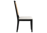 EEI-6803-BLK-NAT-HEI Arlo Faux Rattan And Wood Dining Side Chairs Set Of 2 By Modway