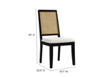 EEI-6803-BLK-NAT-HEI Arlo Faux Rattan And Wood Dining Side Chairs Set Of 2 By Modway