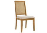 EEI-6803-NAT-NAT-HLB Arlo Faux Rattan And Wood Dining Side Chairs Set Of 2 By Modway