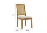 EEI-6803-NAT-NAT-HLB Arlo Faux Rattan And Wood Dining Side Chairs Set Of 2 By Modway