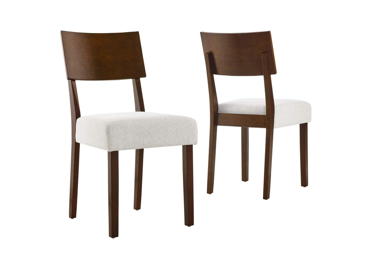 EEI-6804-WAL-HEI Pax Wood Dining Side Chairs Set Of 2 By Modway