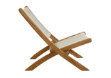 EEI-6808-NAT-NAT Vienna Outdoor Patio Teak And Rope Folding Accent Lounge Chair By Modway